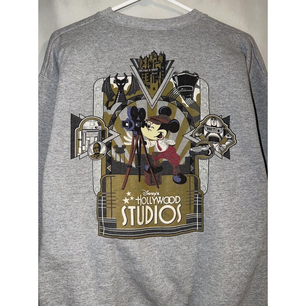 Vintage Disney Hollywood Studios Sweatshirt Large Mickey Star Wars Buzz - Picture 6 of 8